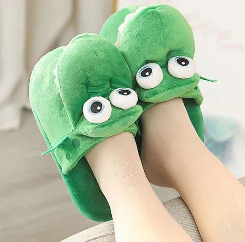 Comfy Crocodile Plush Slippers