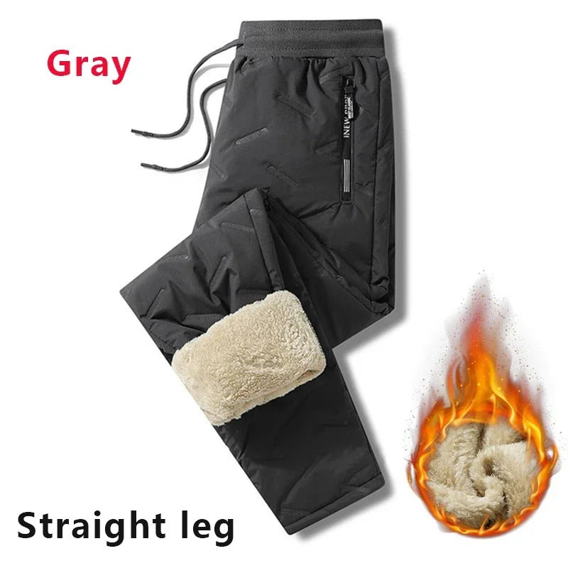 Winter Sweatwear Men Plush Thick Fleece Sweatpant Lambswool Thermal Trousers