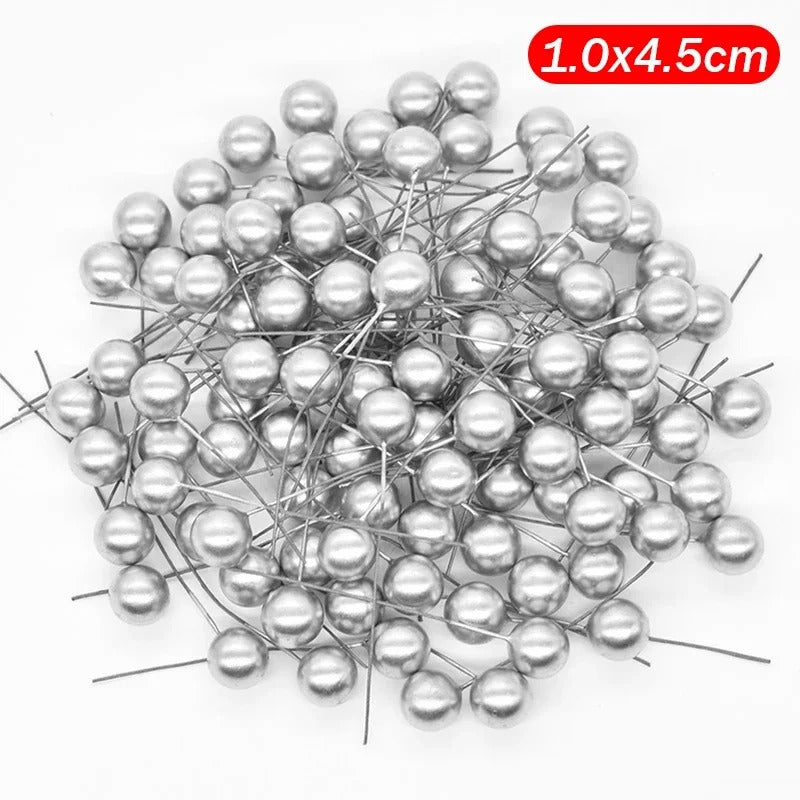 1000/50x Mini Artificial Berries Red Fake Berry Cherry Stamen For Christmas