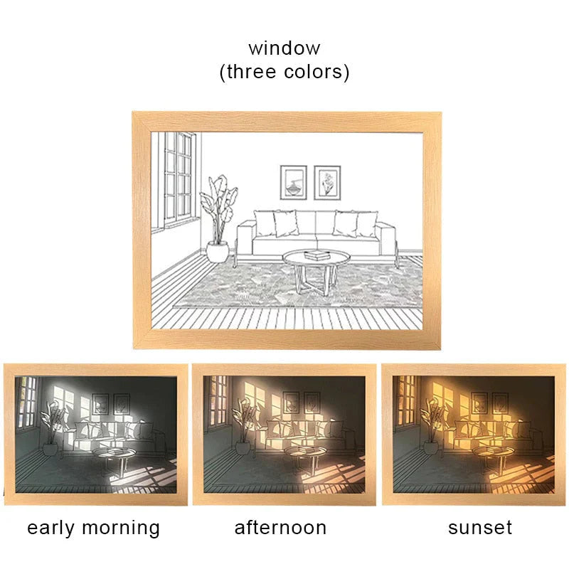 2d Painting Art Lumina Creative Led Lamp