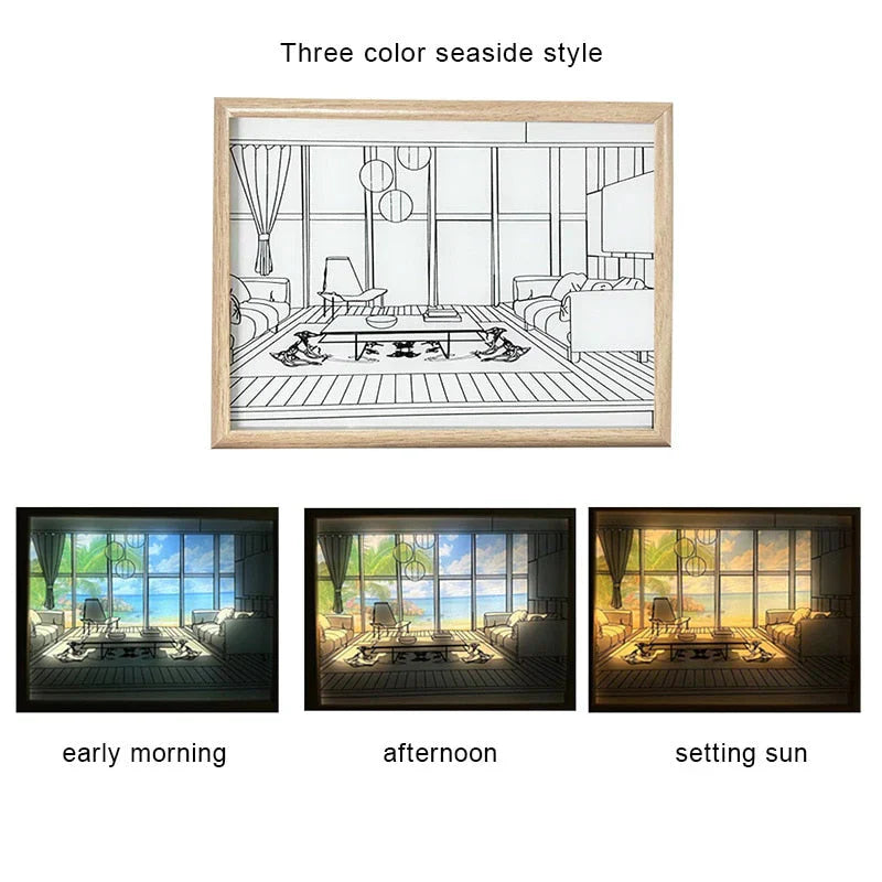 2d Painting Art Lumina Creative Led Lamp