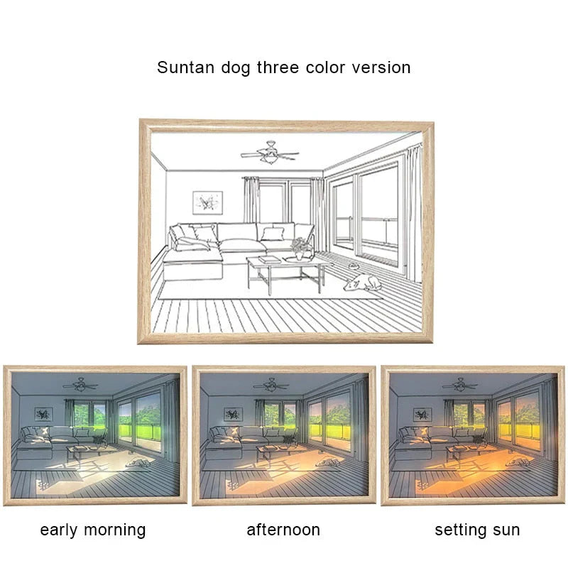 2d Painting Art Lumina Creative Led Lamp