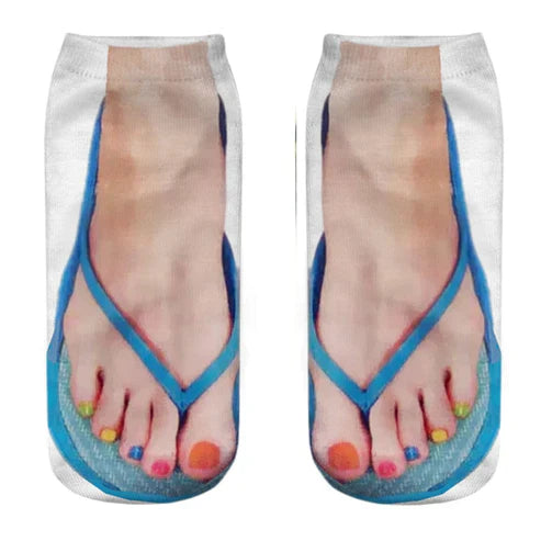 3d Printed Funny Creative Ankle Socks