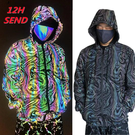 Reflective Colorful Jackets Windbreaker
