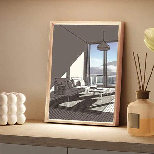 2d Painting Art Lumina Creative Led Lamp