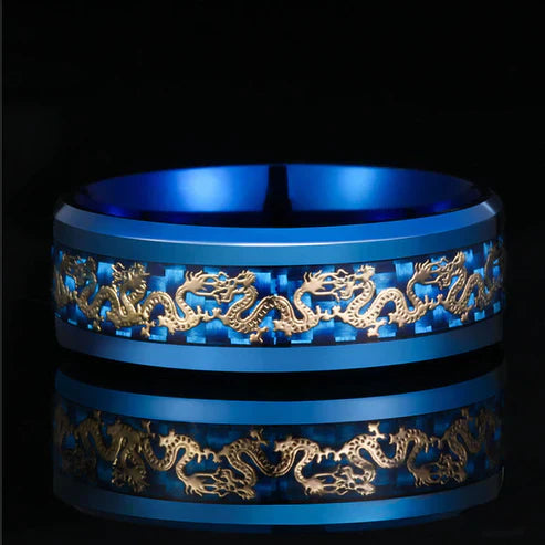 Vintage China Dragon Ring For Men