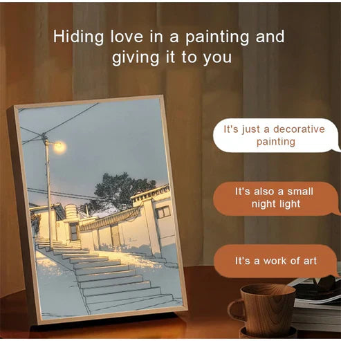 2d Painting Art Lumina Creative Led Lamp