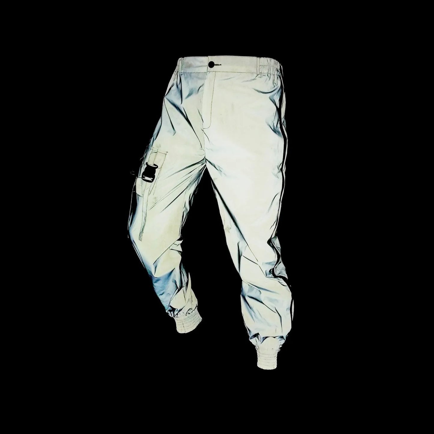 Holographic Reflective Rave Cargo Pants