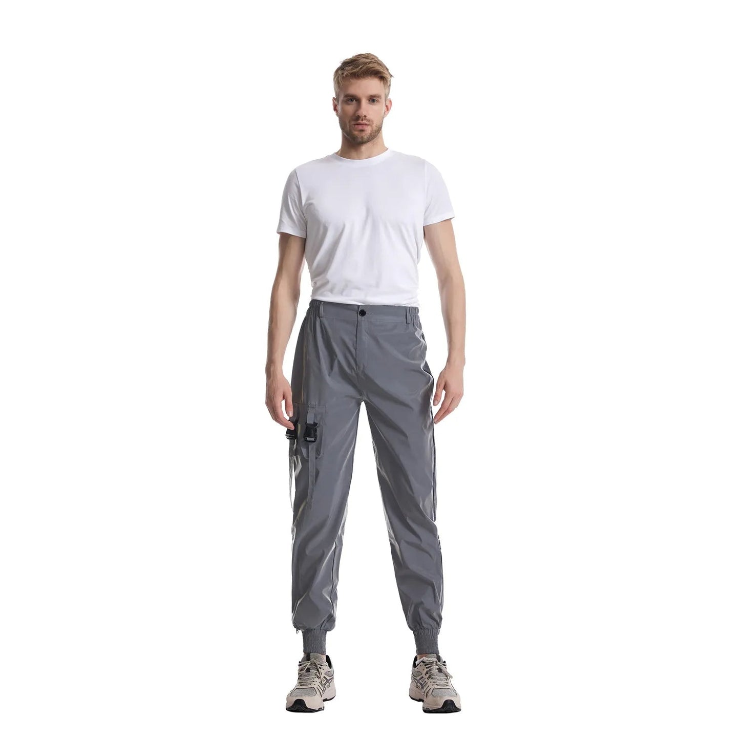 Holographic Reflective Rave Cargo Pants
