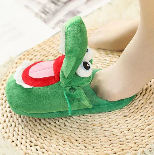 Comfy Crocodile Plush Slippers