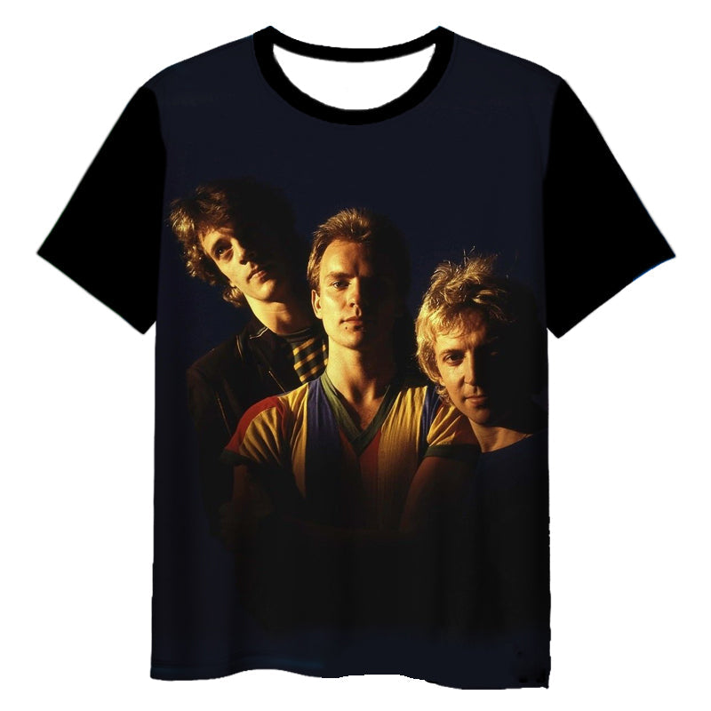 The Police Rock 3d Printed Casual T-shirts