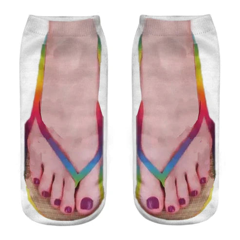 3d Printed Funny Creative Ankle Socks