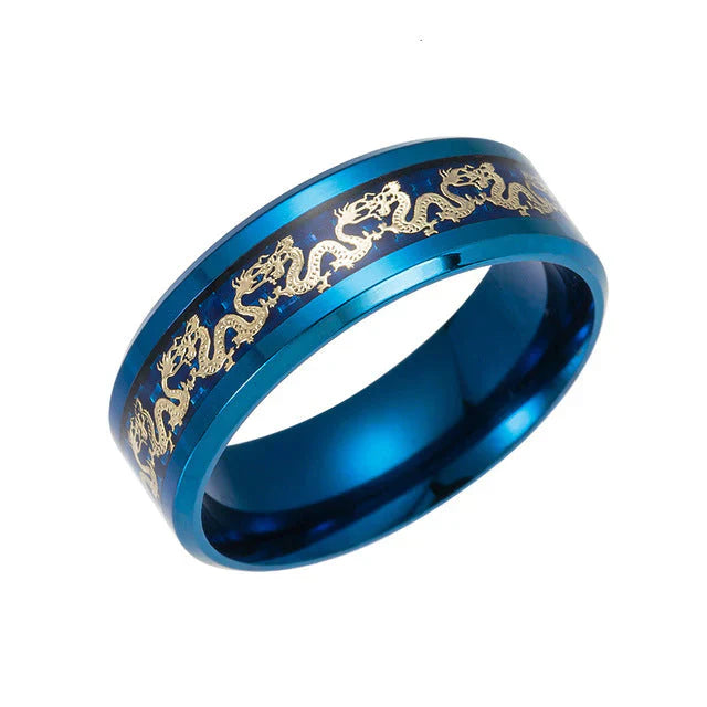 Vintage China Dragon Ring For Men