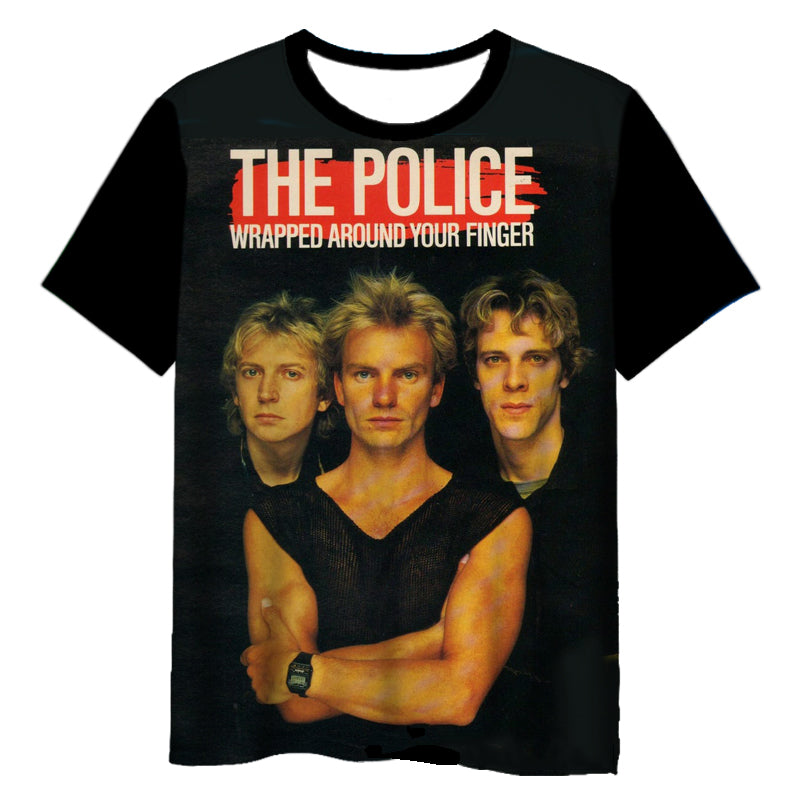 The Police Rock 3d Printed Casual T-shirts