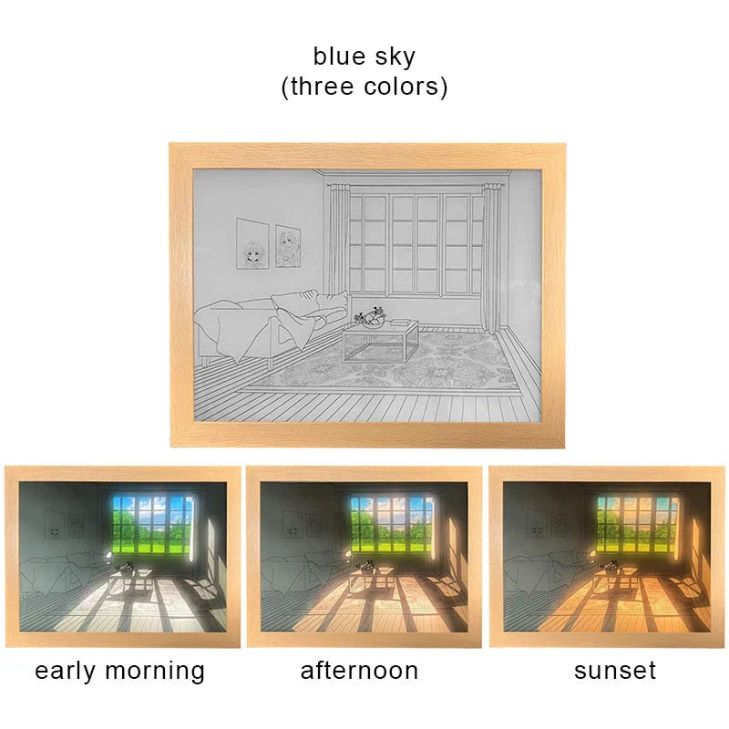 2d Painting Art Lumina Creative Led Lamp