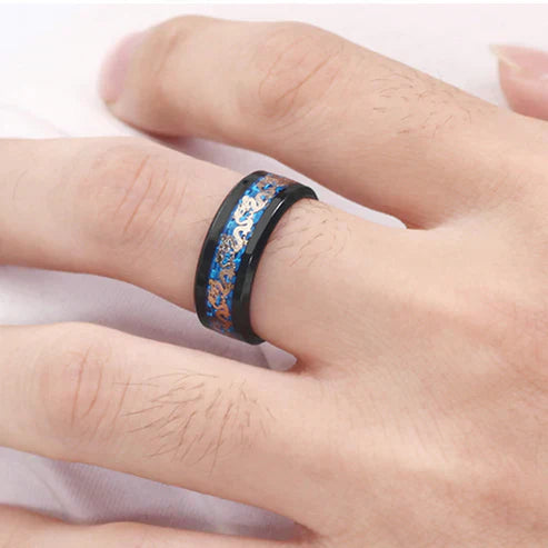 Vintage China Dragon Ring For Men