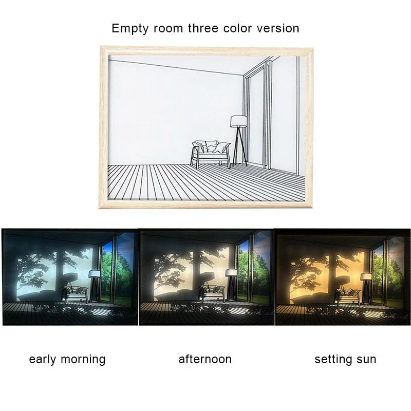 2d Painting Art Lumina Creative Led Lamp