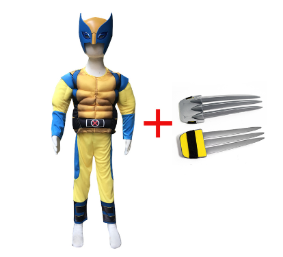 Wolverines Cosplay Costume Kids Boys Superhero