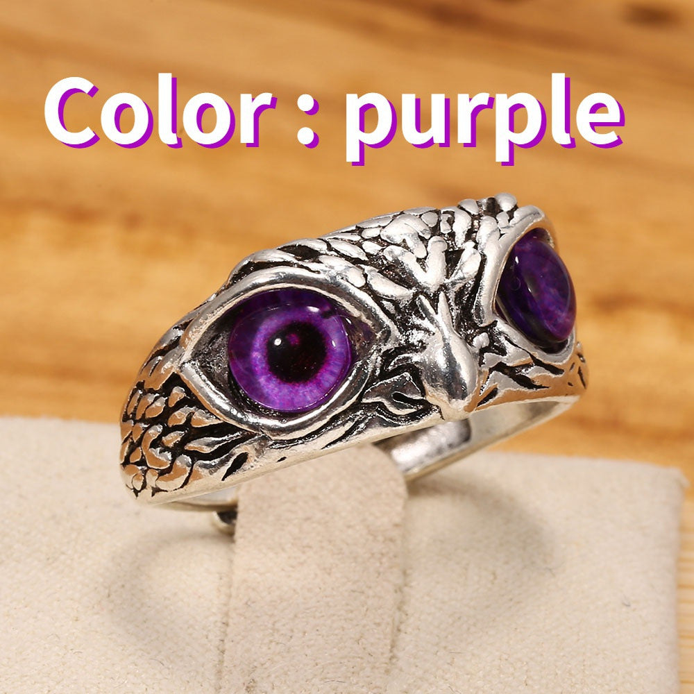 Owl Open Adjustable Rings For Men Women