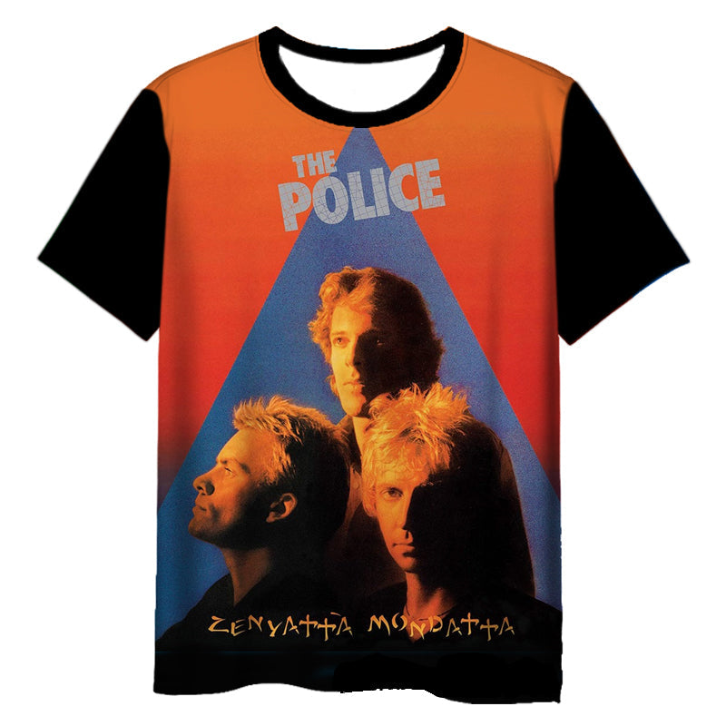 The Police Rock 3d Printed Casual T-shirts