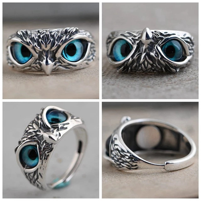 Owl Open Adjustable Rings For Men Women