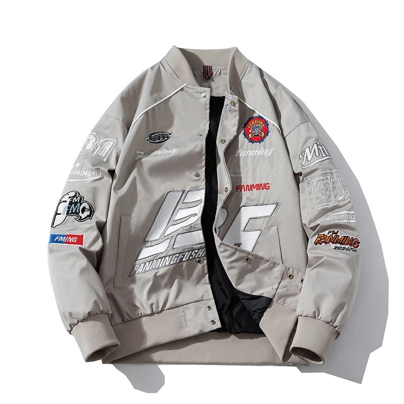 Letter Embroidery Autumn Winter Jacket