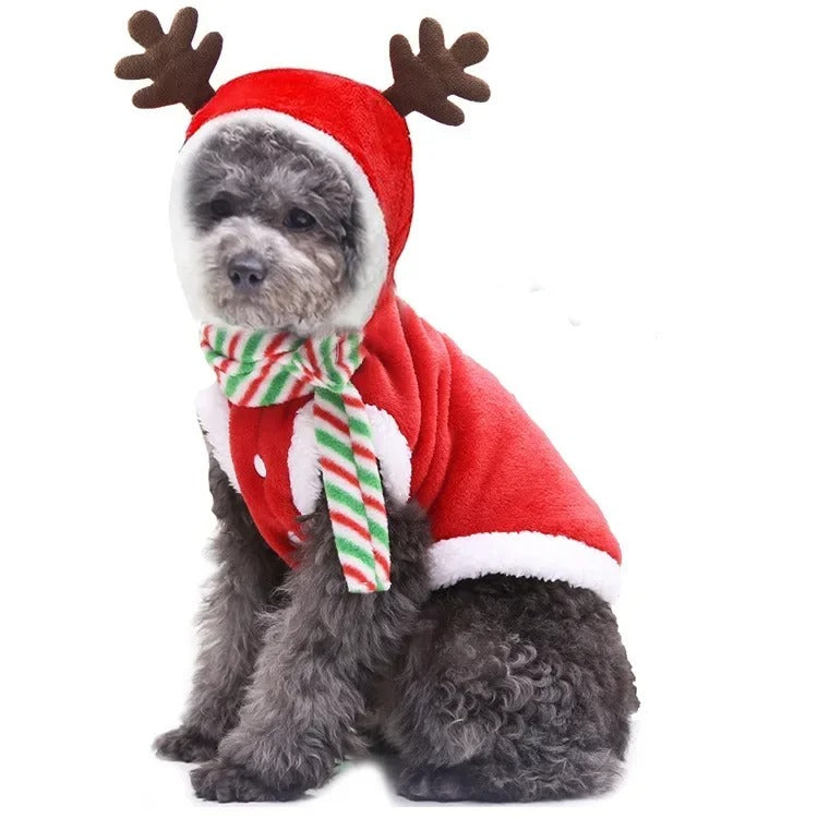 Santa Claus Dog Cat Coat Hoodies
