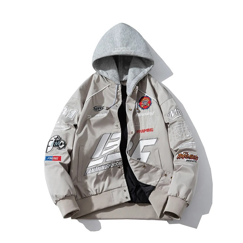 Letter Embroidery Autumn Winter Jacket