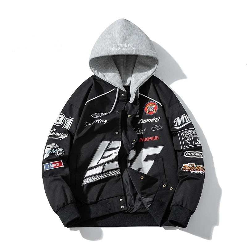 Letter Embroidery Autumn Winter Jacket