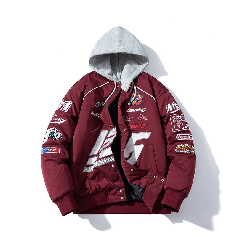 Letter Embroidery Autumn Winter Jacket