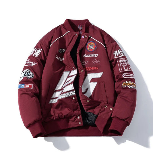 Letter Embroidery Autumn Winter Jacket