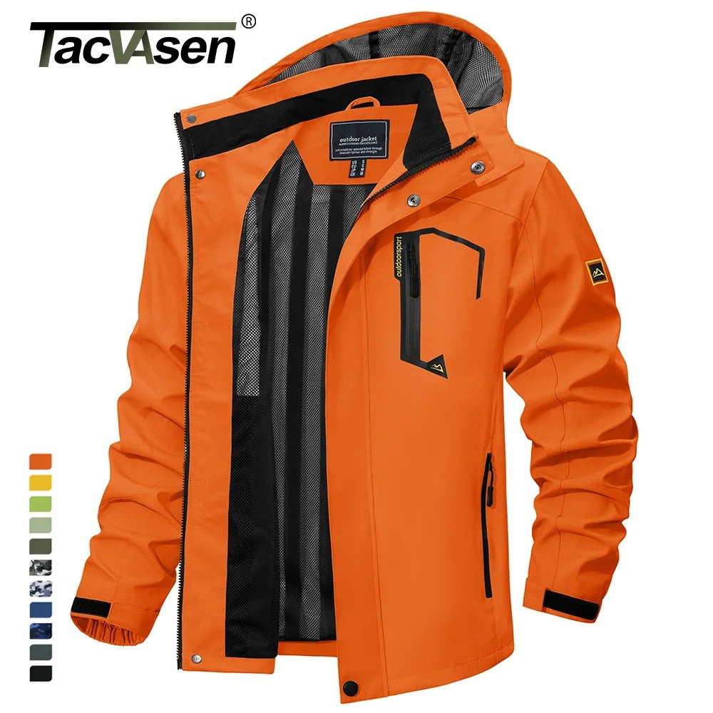 Jackets Mens Mesh Lined Waterproof Rain Jacket