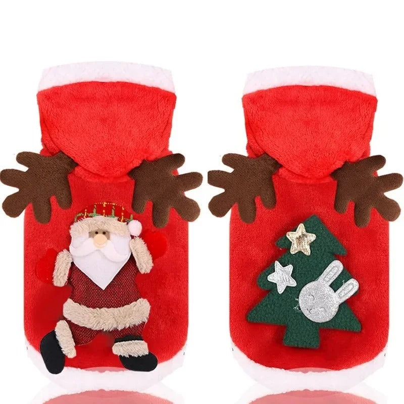 Santa Claus Dog Cat Coat Hoodies