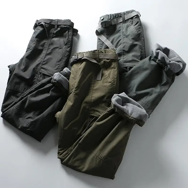 Thick Waterproof Fleece Cargo Pants