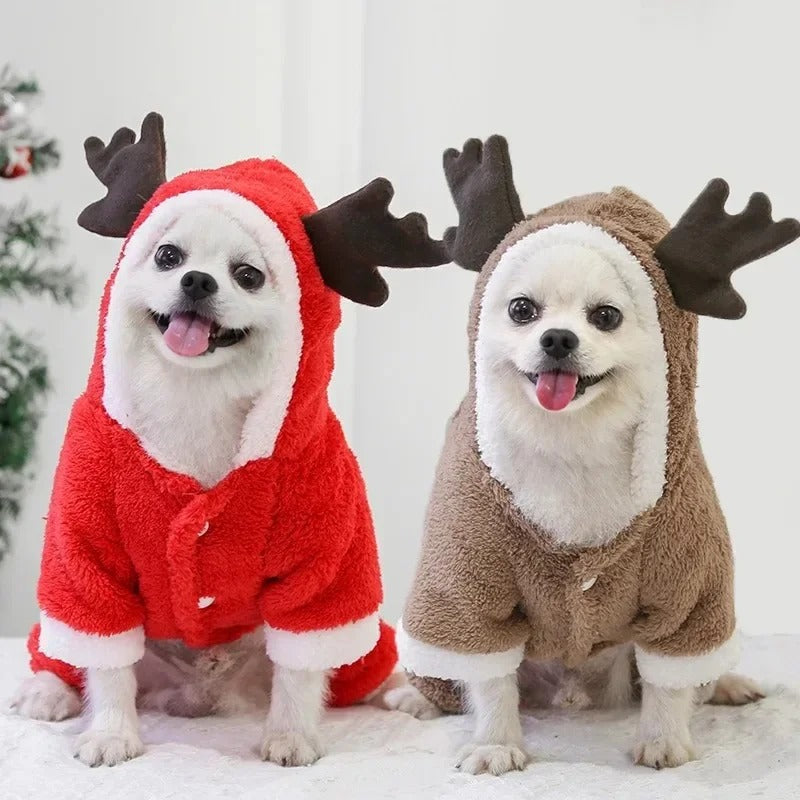 Santa Claus Dog Cat Coat Hoodies