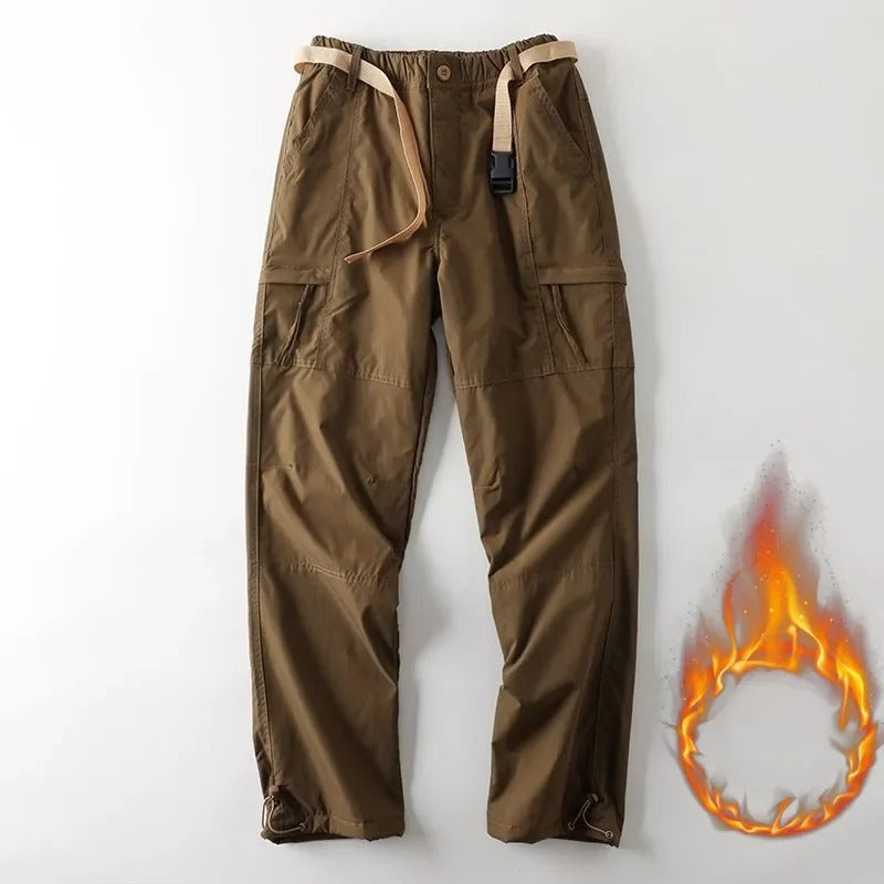 Thick Waterproof Fleece Cargo Pants