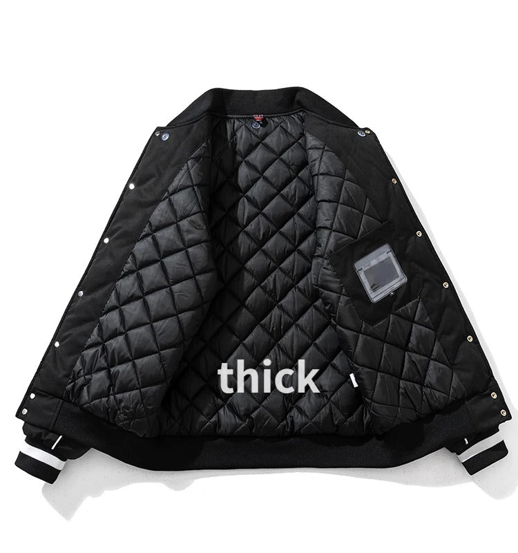 Mens Parka Jacket Letter Autumn