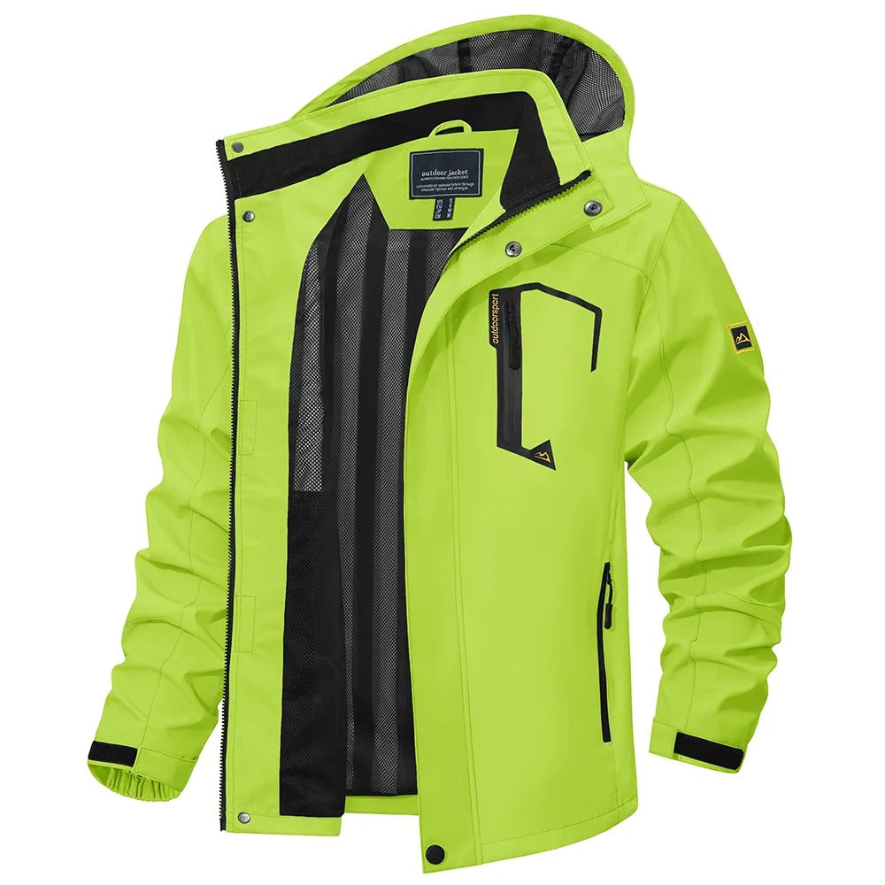 Jackets Mens Mesh Lined Waterproof Rain Jacket