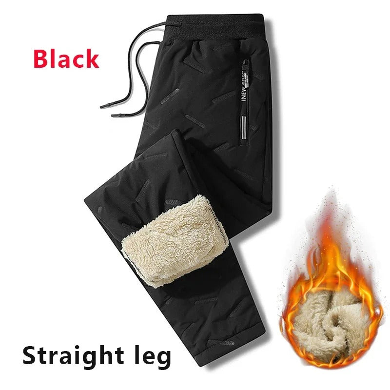 Winter Sweatwear Men Plush Thick Fleece Sweatpant Lambswool Thermal Trousers