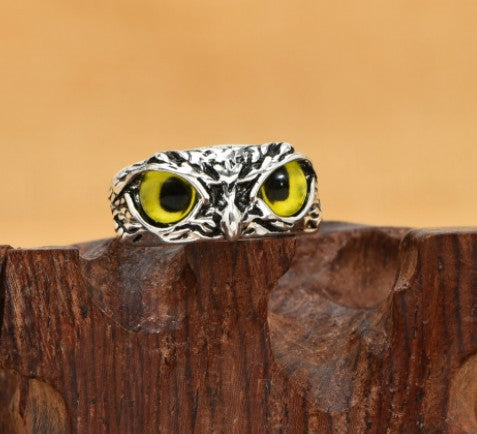 Owl Open Adjustable Rings For Men Women