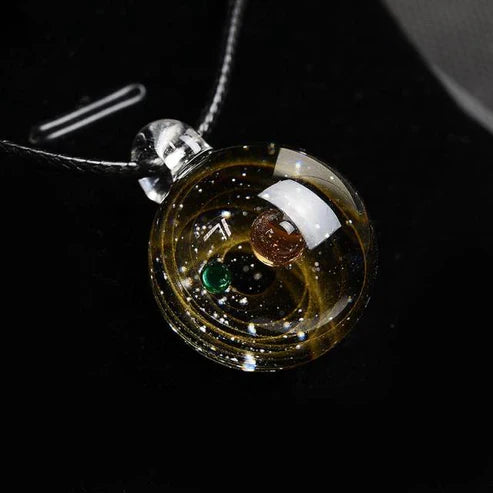 Universe Bead Planets Pendant Necklace