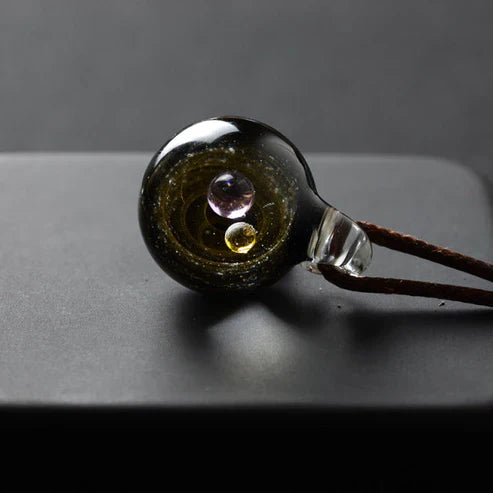 Universe Bead Planets Pendant Necklace