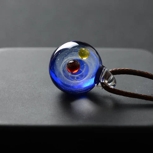 Universe Bead Planets Pendant Necklace