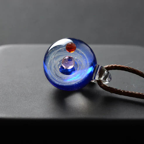 Universe Bead Planets Pendant Necklace