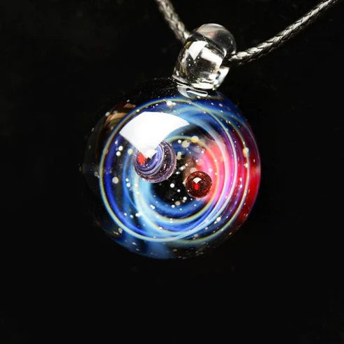 Universe Bead Planets Pendant Necklace