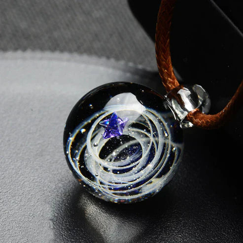 Universe Bead Planets Pendant Necklace