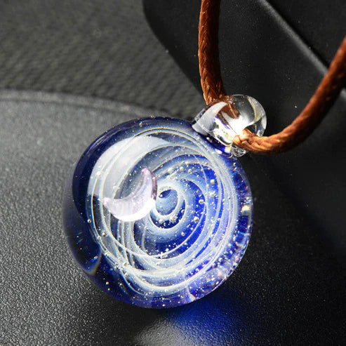 Universe Bead Planets Pendant Necklace