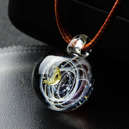 Universe Bead Planets Pendant Necklace