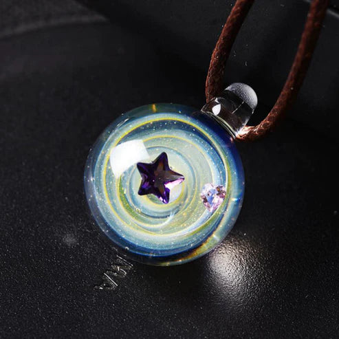 Universe Bead Planets Pendant Necklace