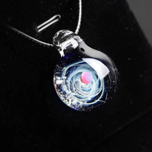 Universe Bead Planets Pendant Necklace